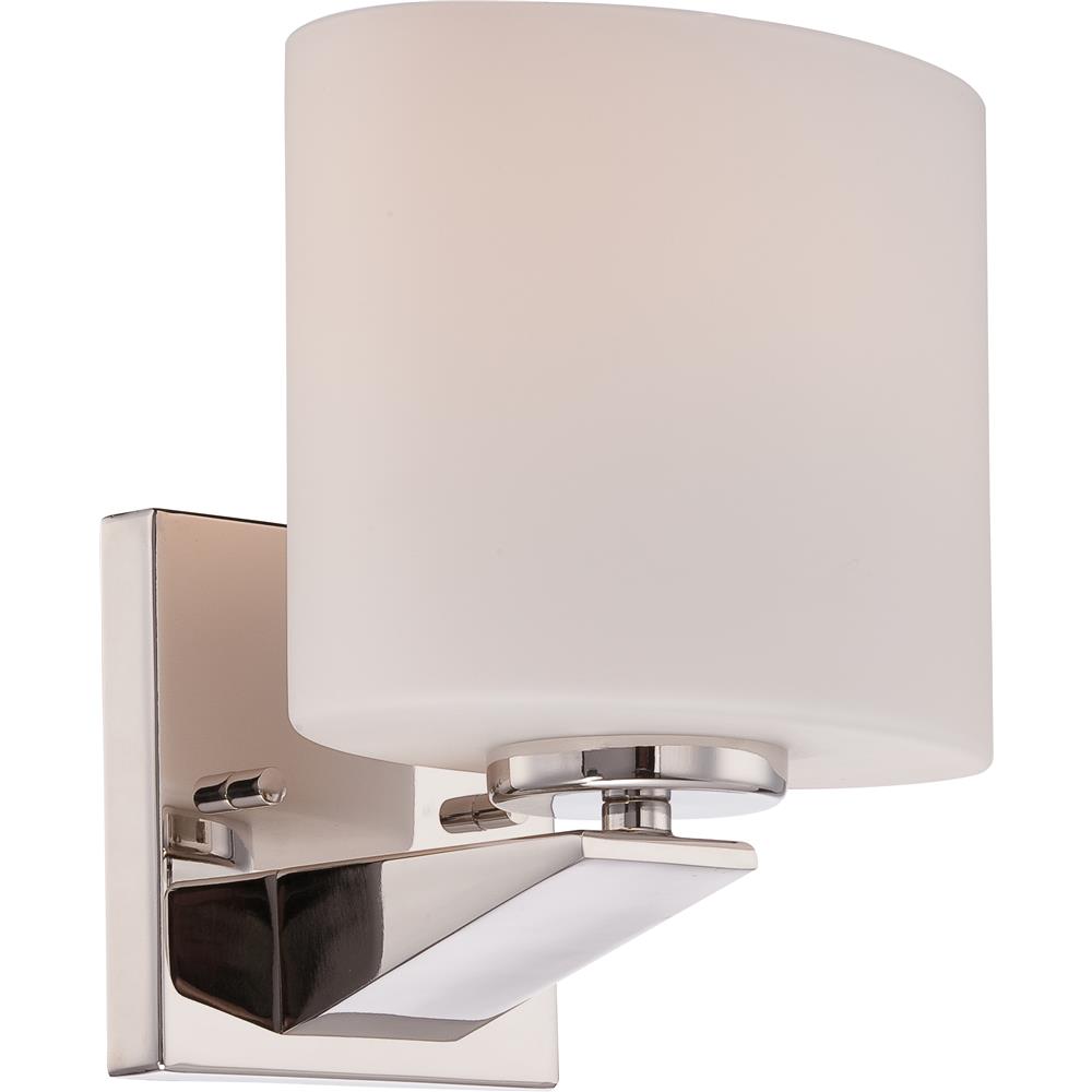 Nuvo Lighting 60/5171  Breeze - 1 Light Vanity Fixture with Etched Opal Glass in Polished Nickel Finish